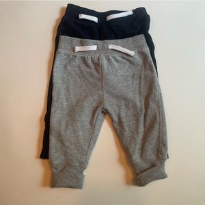 Joe Fresh 2 pair joggers black/gray